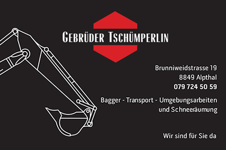 Gebrüder Tschümperlin, Baggerbetrieb / Tief-Strassenbau